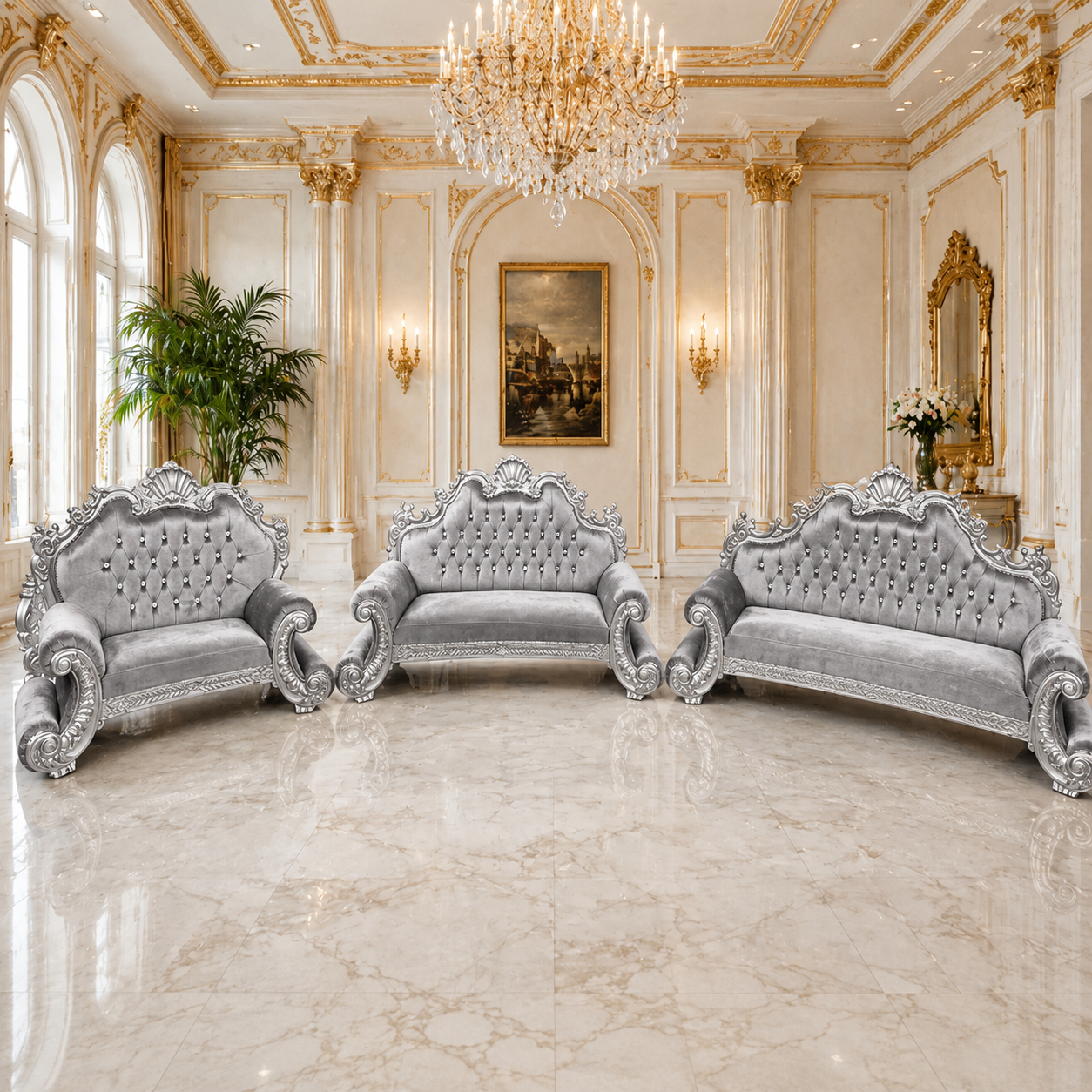 King Charles 3Pc. Regal Sofa Set