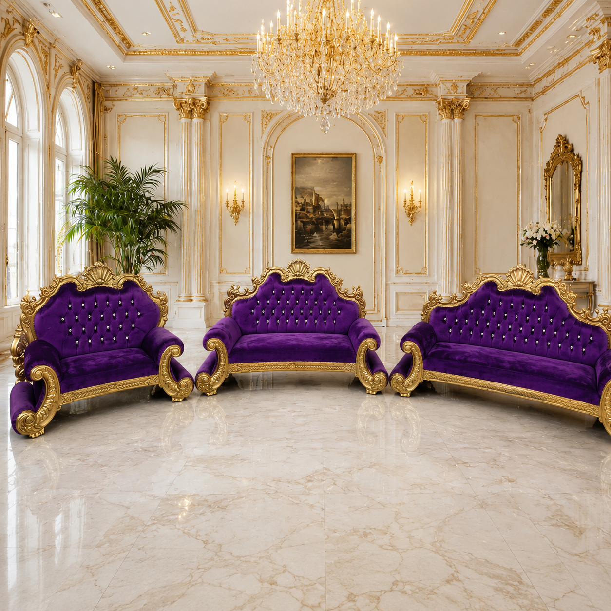 King Charles 3Pc. Regal Sofa Set