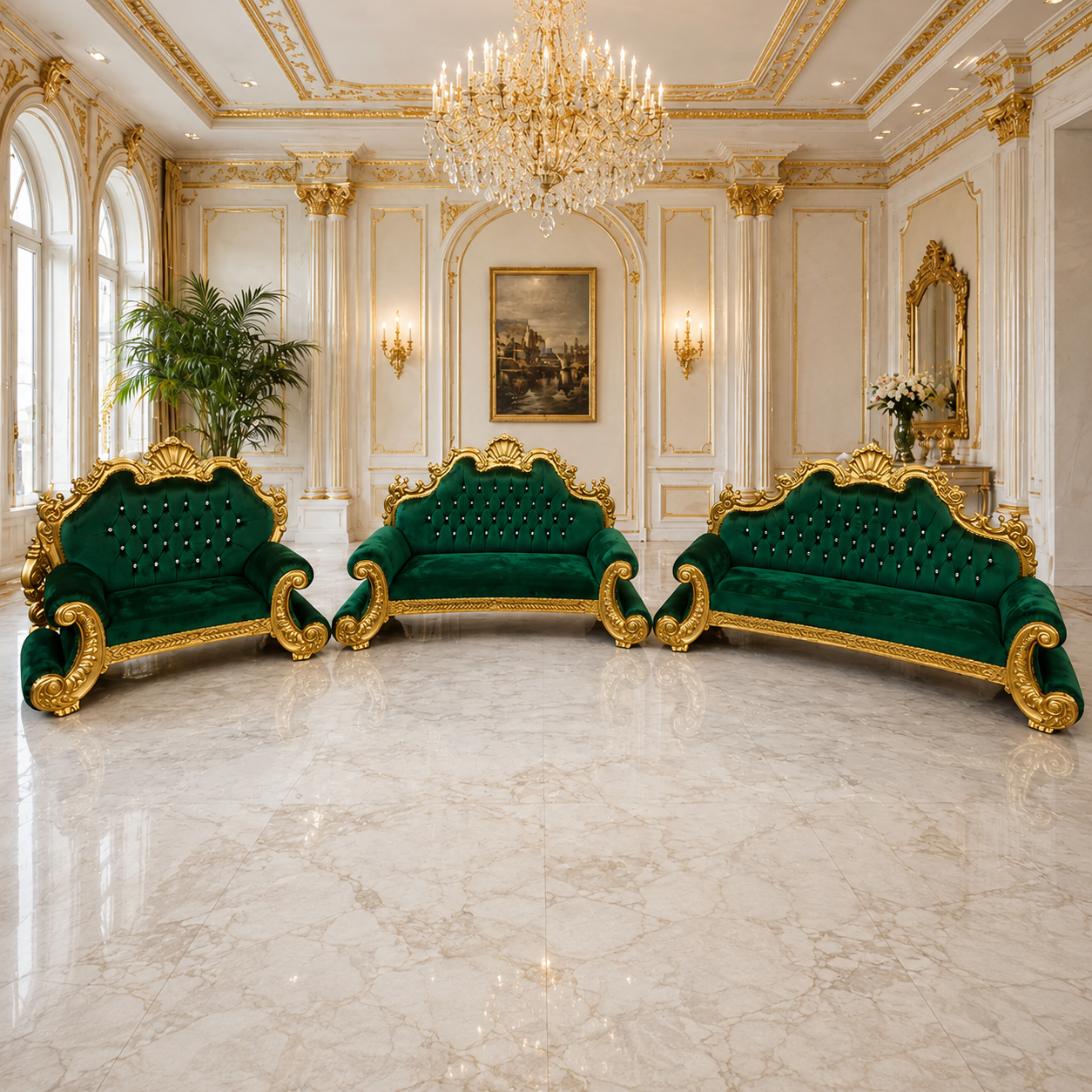 King Charles 3Pc. Regal Sofa Set