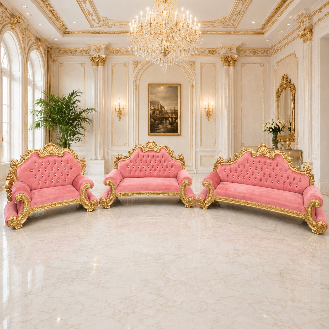 King Charles 3Pc. Regal Sofa Set