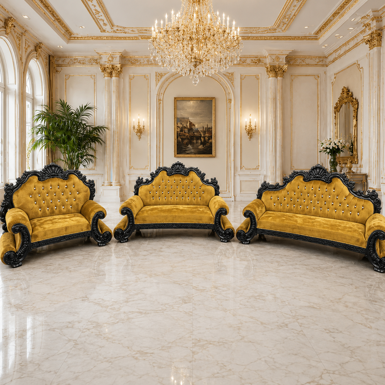 King Charles 3Pc. Regal Sofa Set