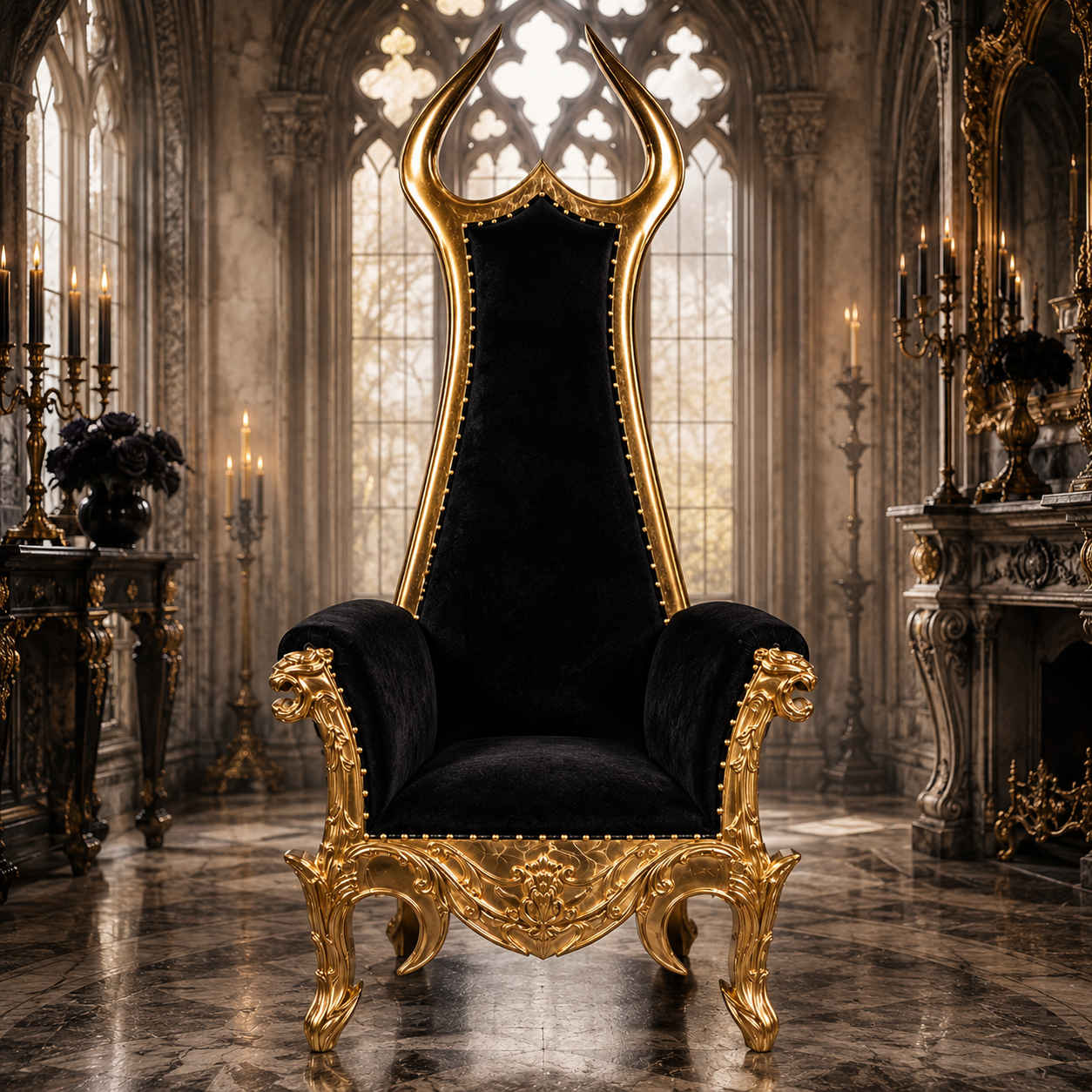 Devil Horn Gothic Throne