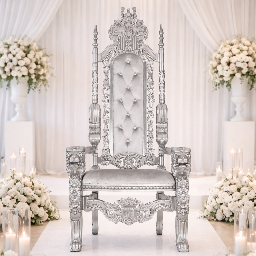 King David Lion Throne Chair - Velvet