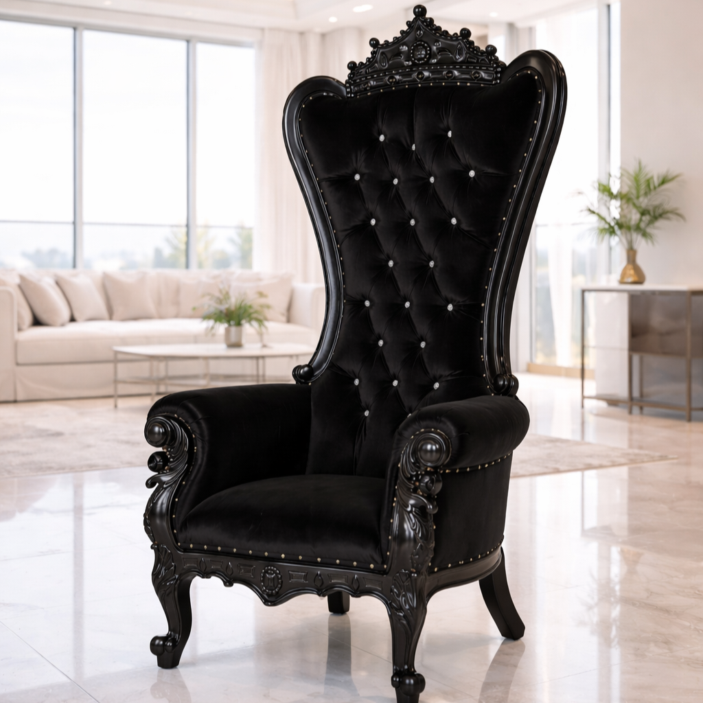 Crown Top Tiffany Throne Chair