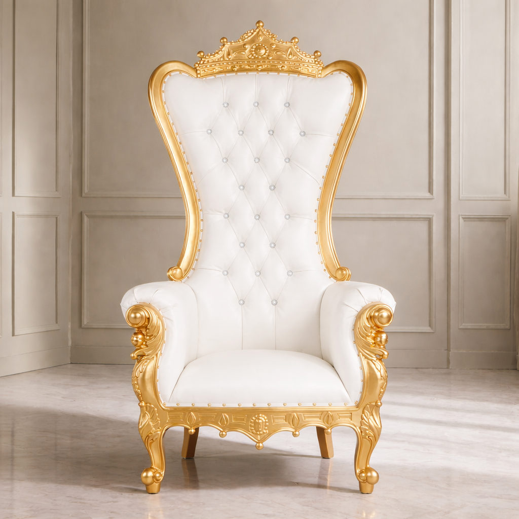 Crown Top Tiffany Throne Chair