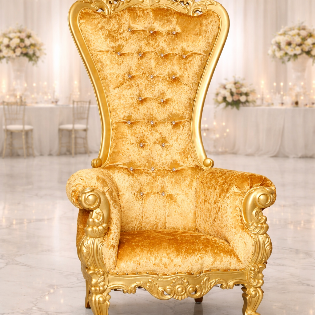 Chloe Throne Chair - Velvet