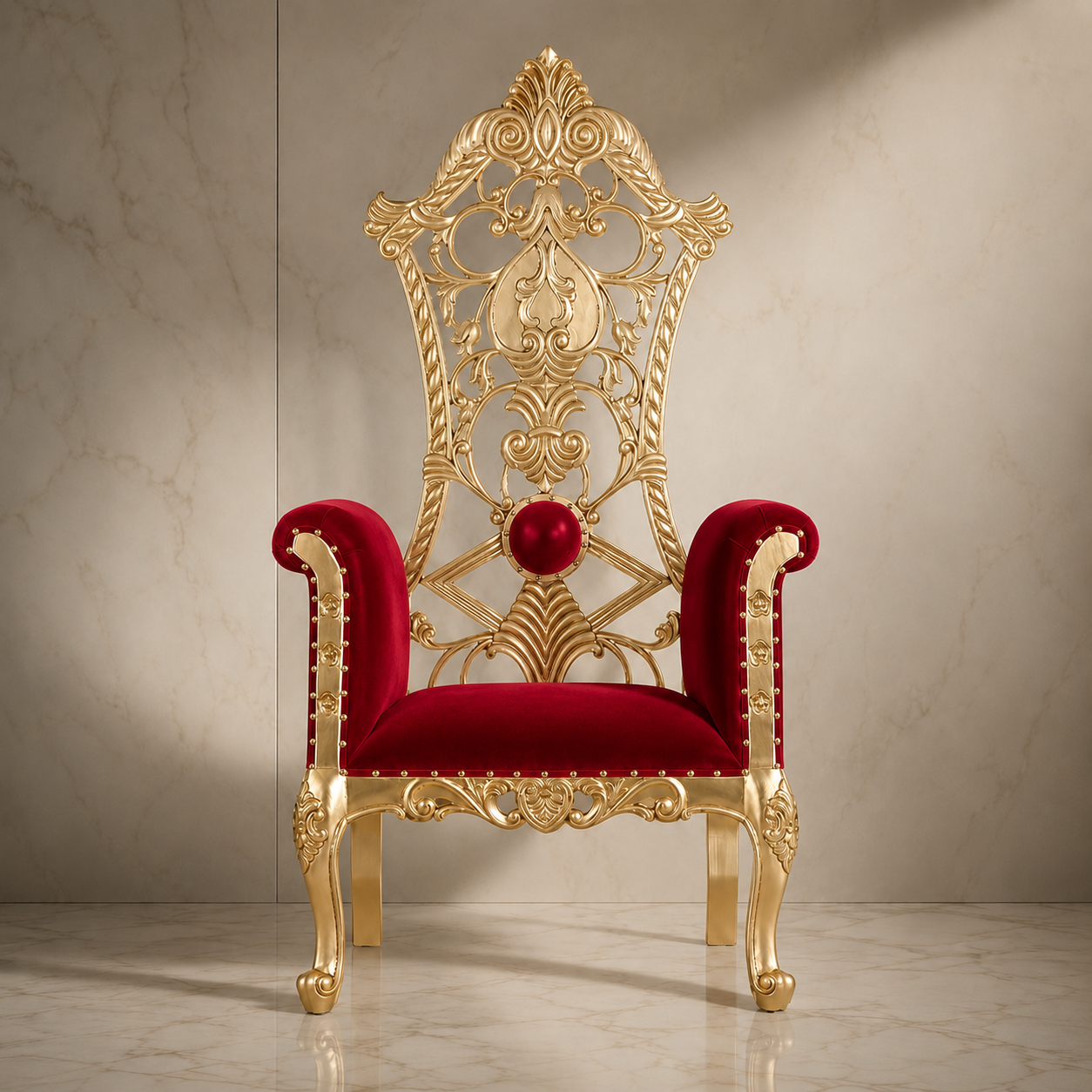 Silla del trono real de la reina Amina