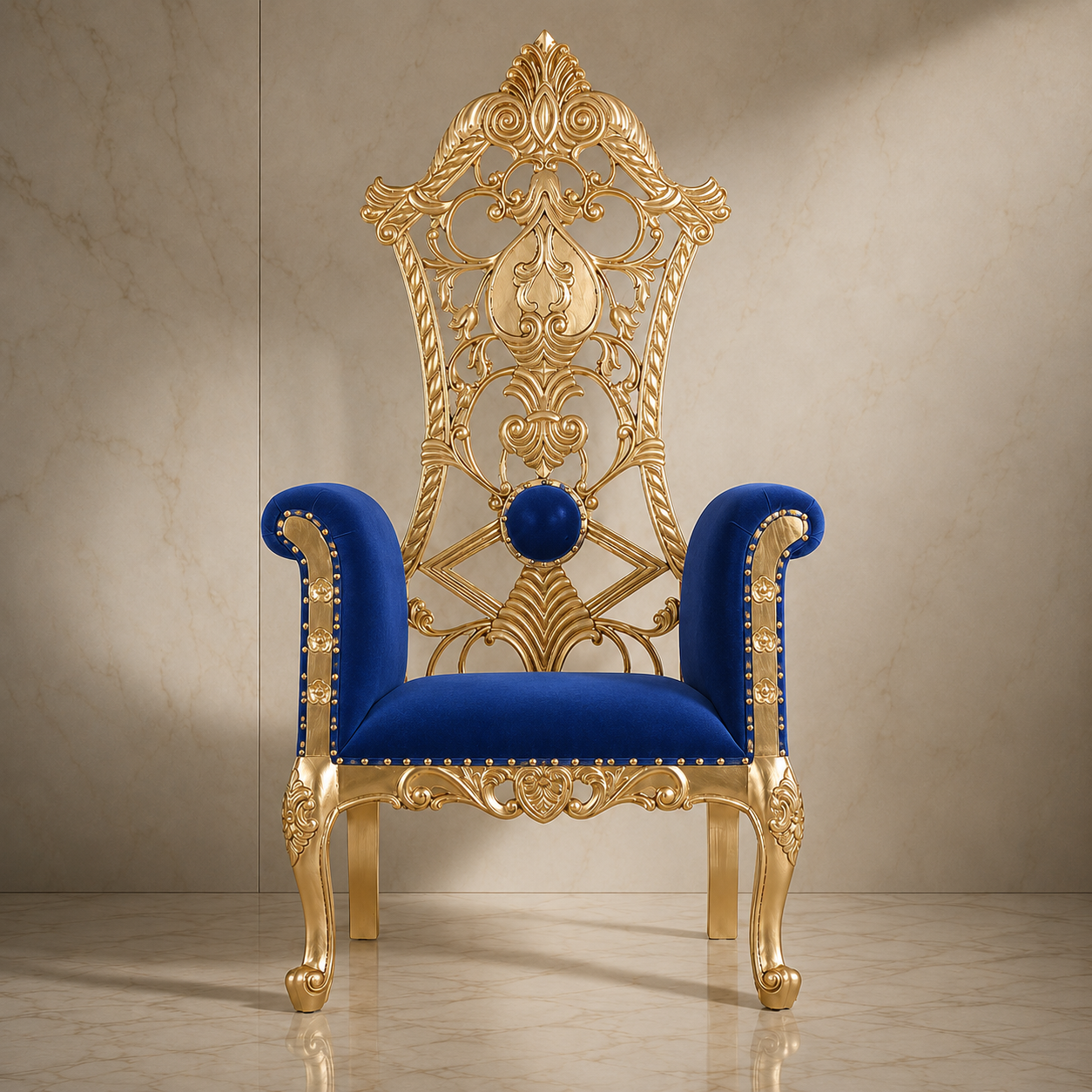 Silla del trono real de la reina Amina
