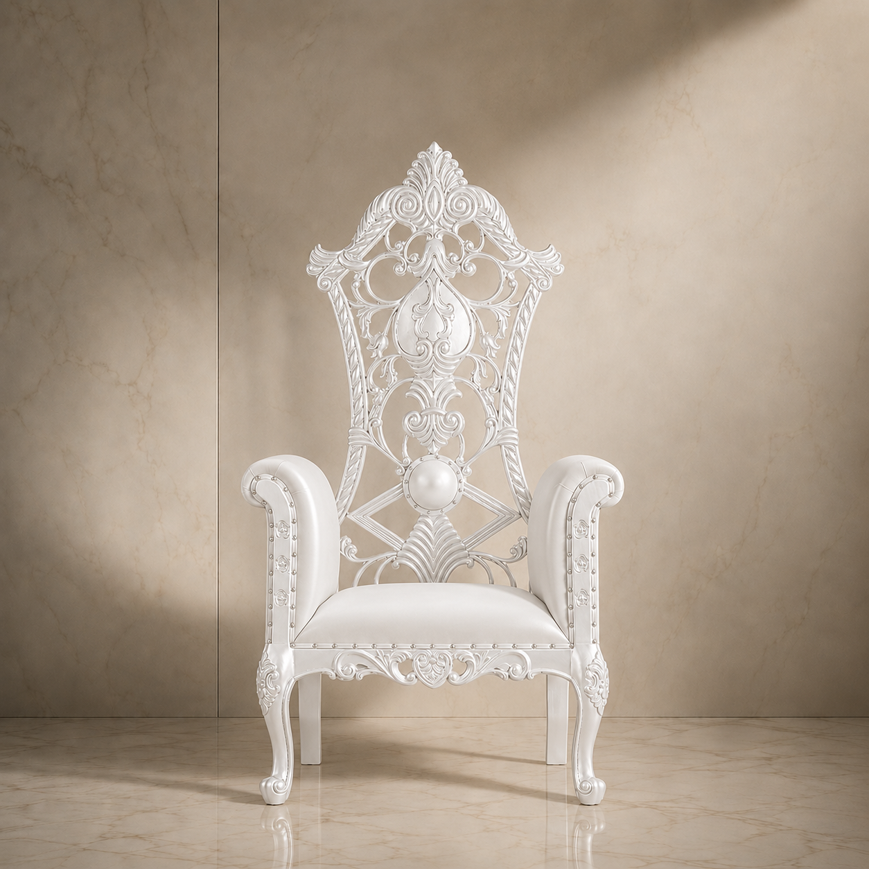 Silla del trono real de la reina Amina
