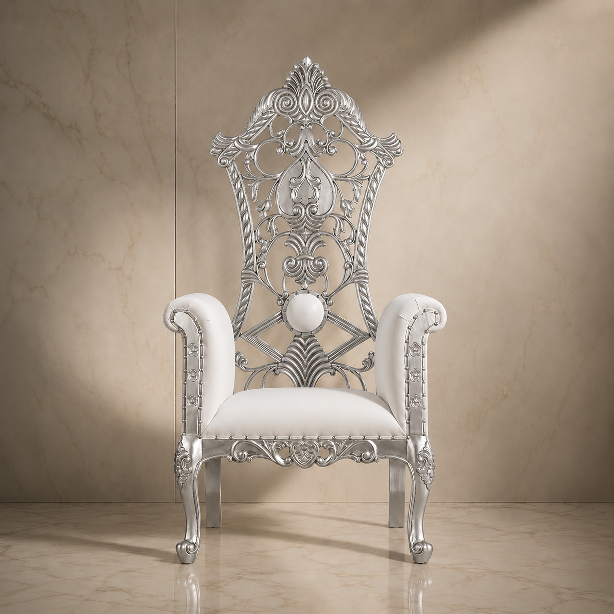 Silla del trono real de la reina Amina