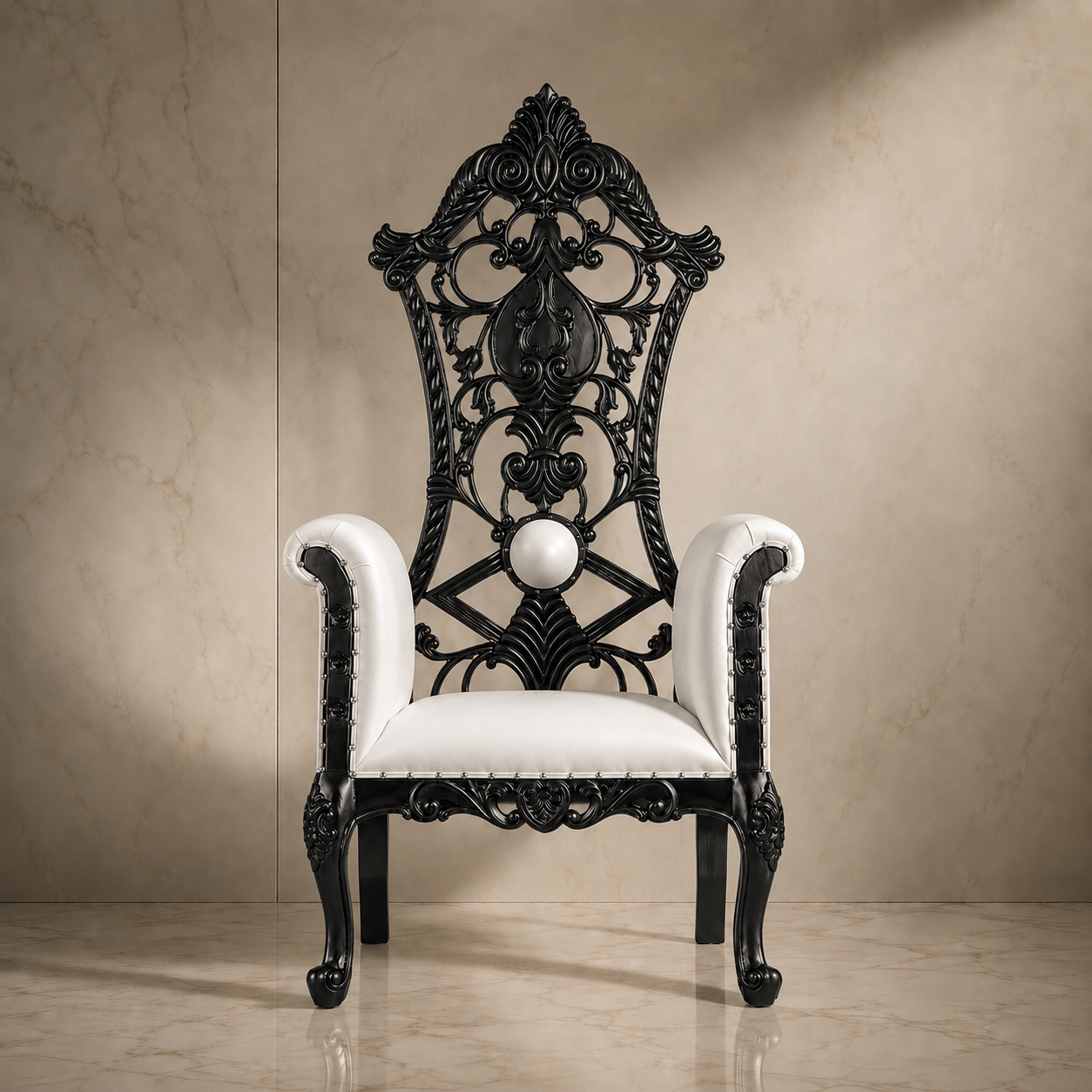 Silla del trono real de la reina Amina
