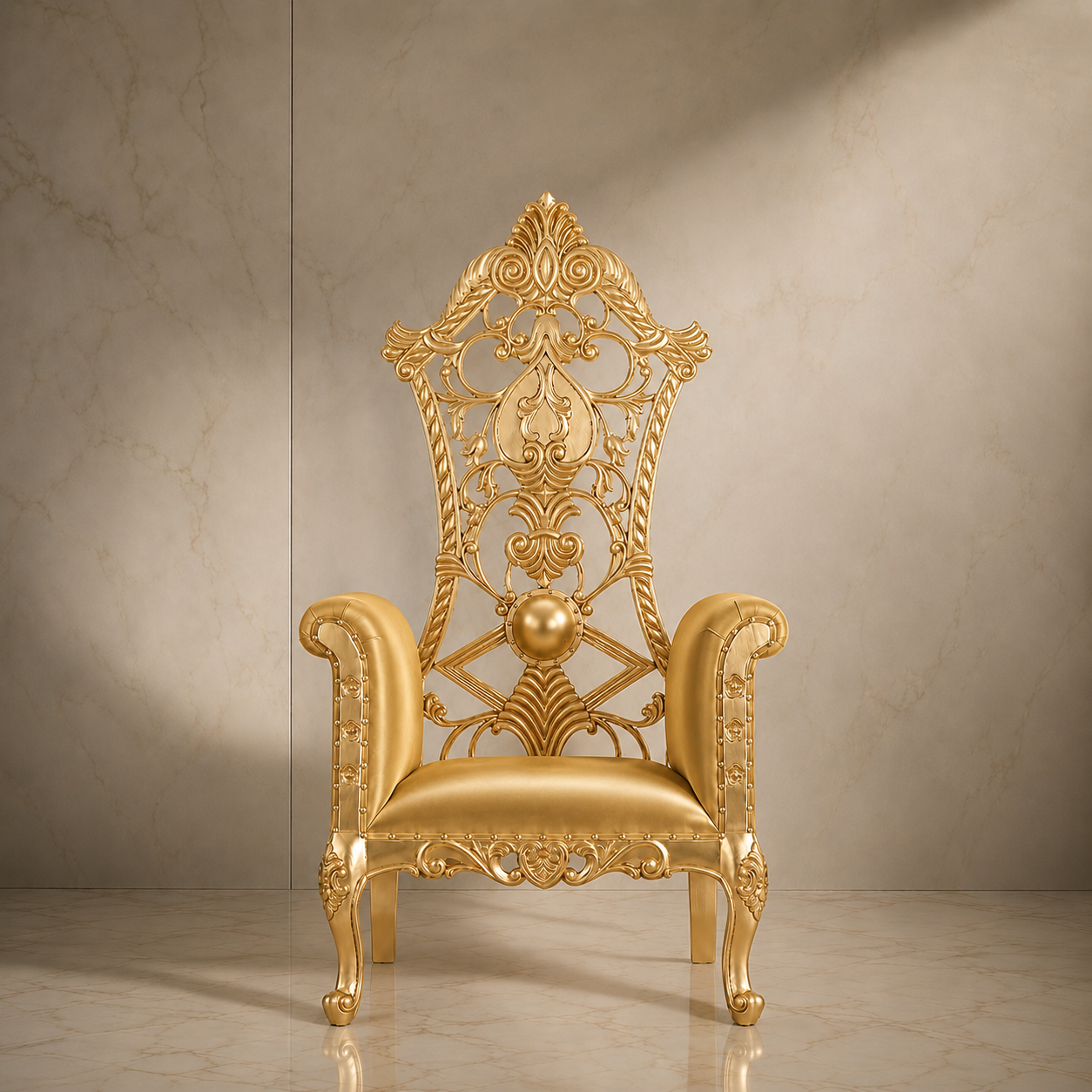 Silla del trono real de la reina Amina