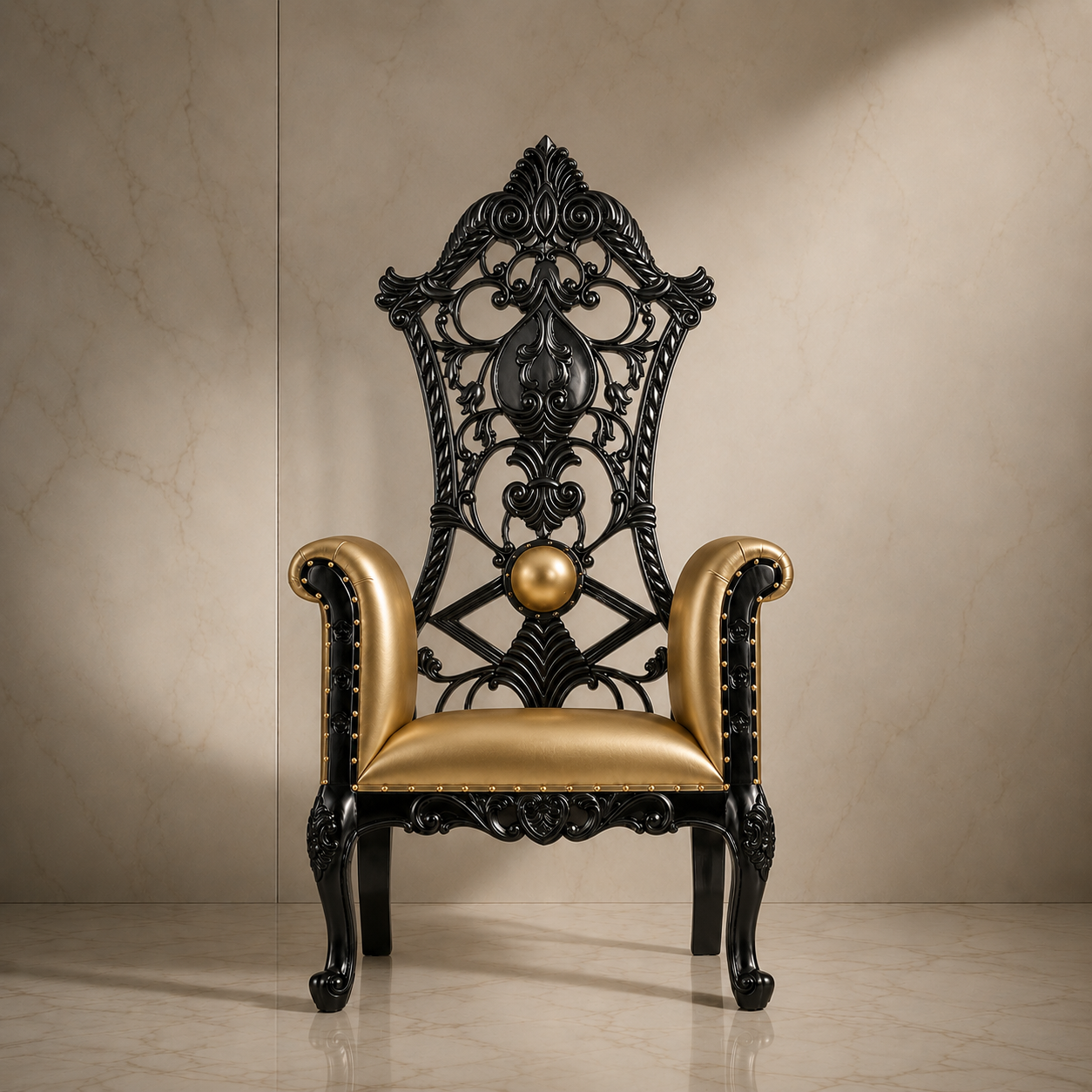 Silla del trono real de la reina Amina