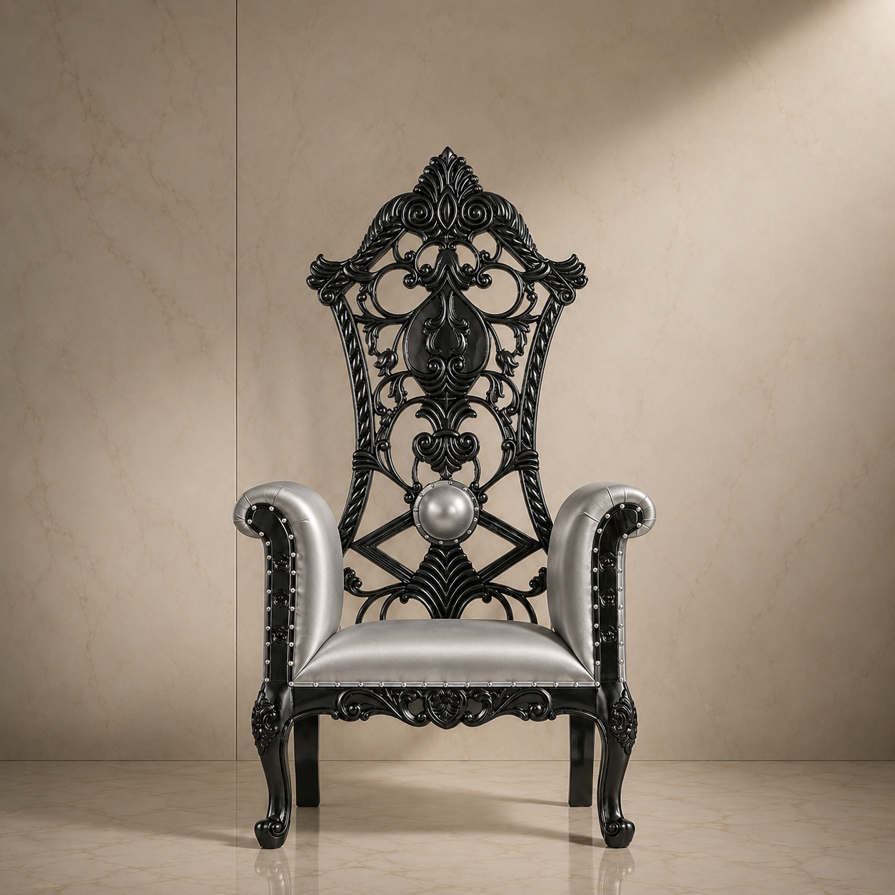 Silla del trono real de la reina Amina