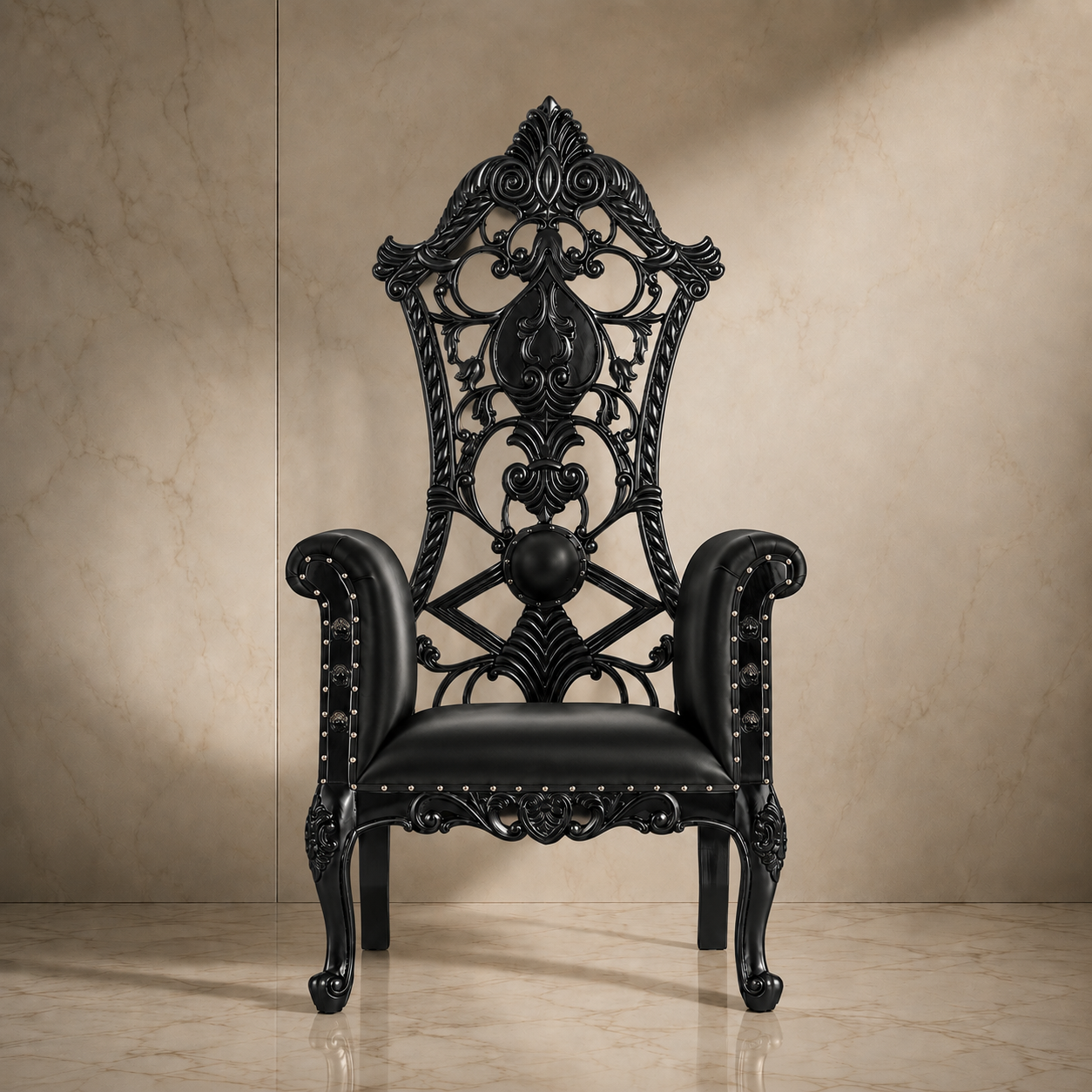 Silla del trono real de la reina Amina