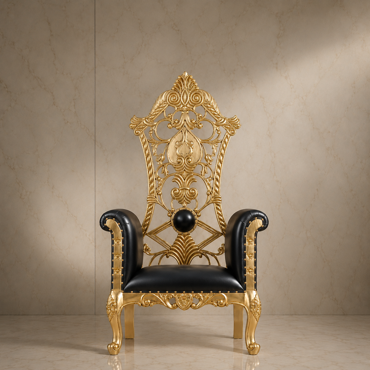 Silla del trono real de la reina Amina