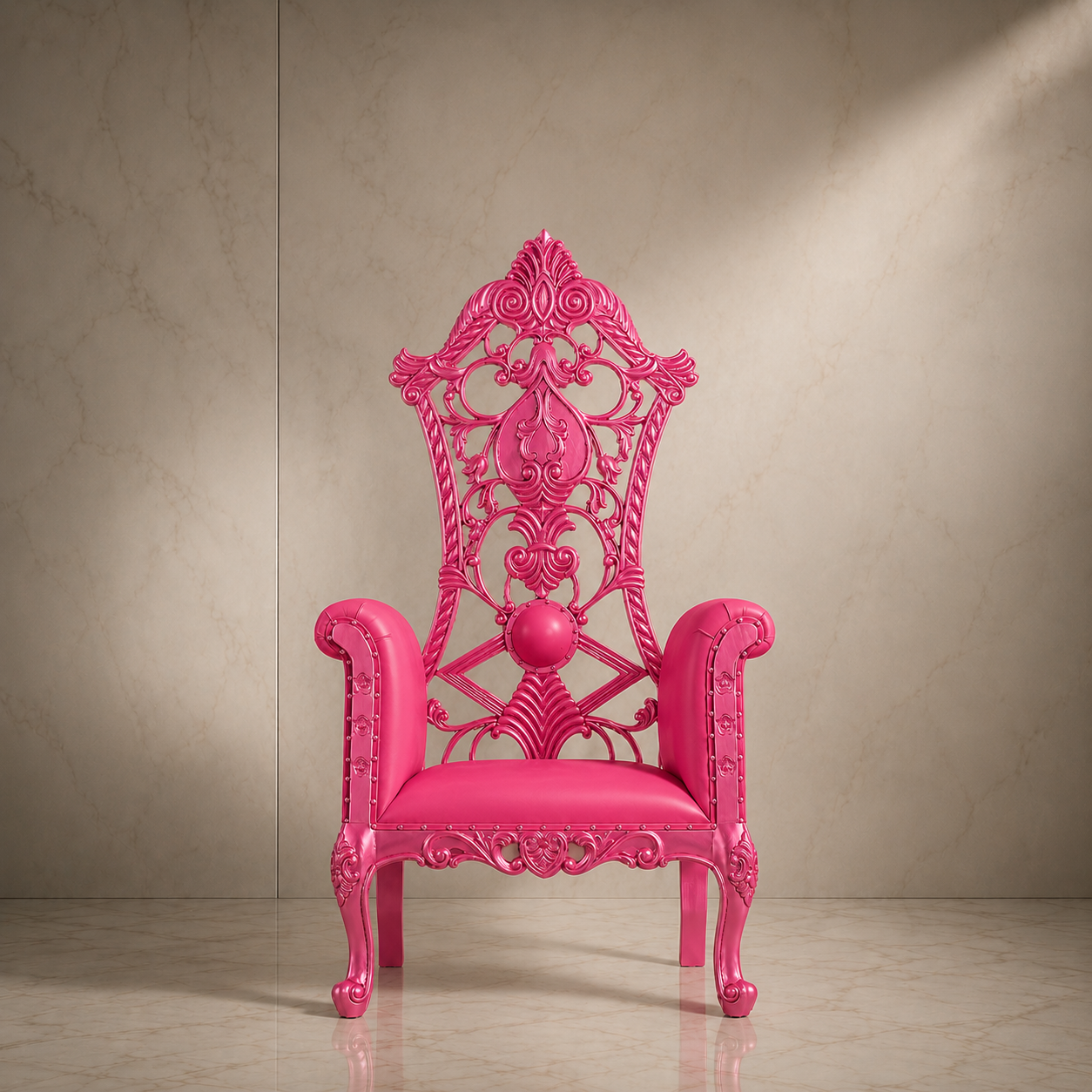 Silla del trono real de la reina Amina
