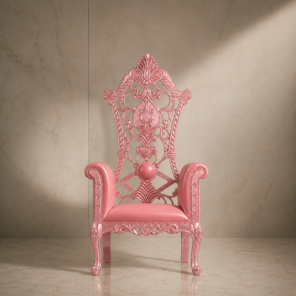 Silla del trono real de la reina Amina