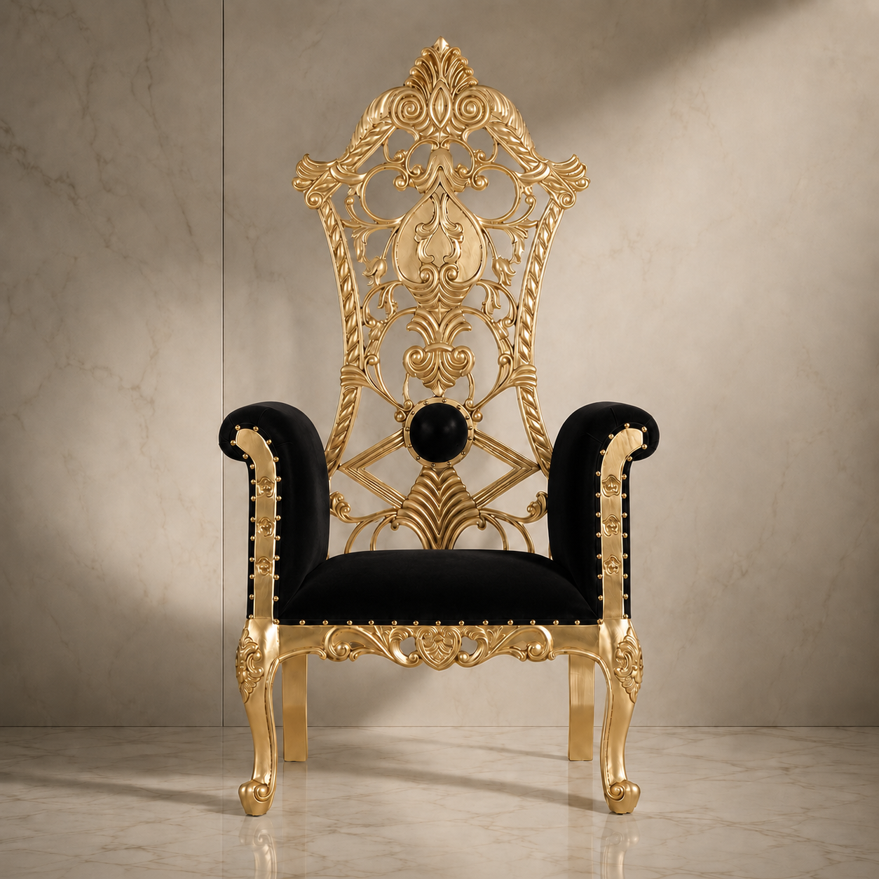 Silla del trono real de la reina Amina