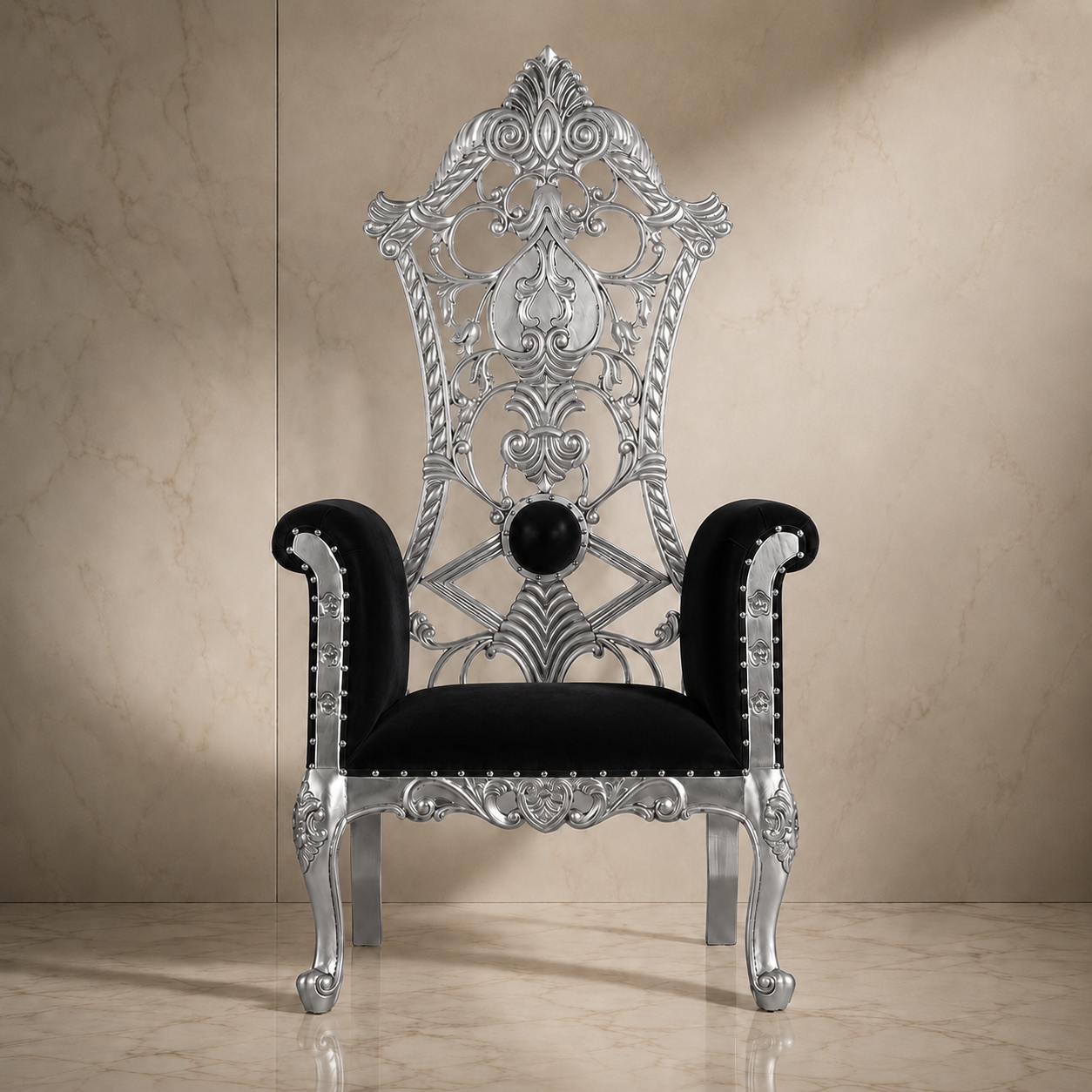 Silla del trono real de la reina Amina