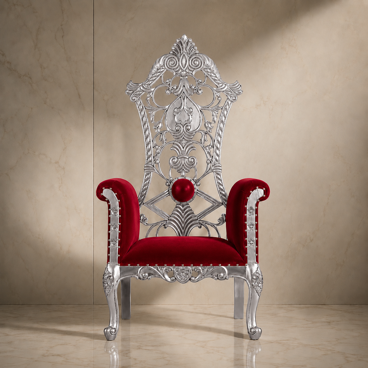 Silla del trono real de la reina Amina