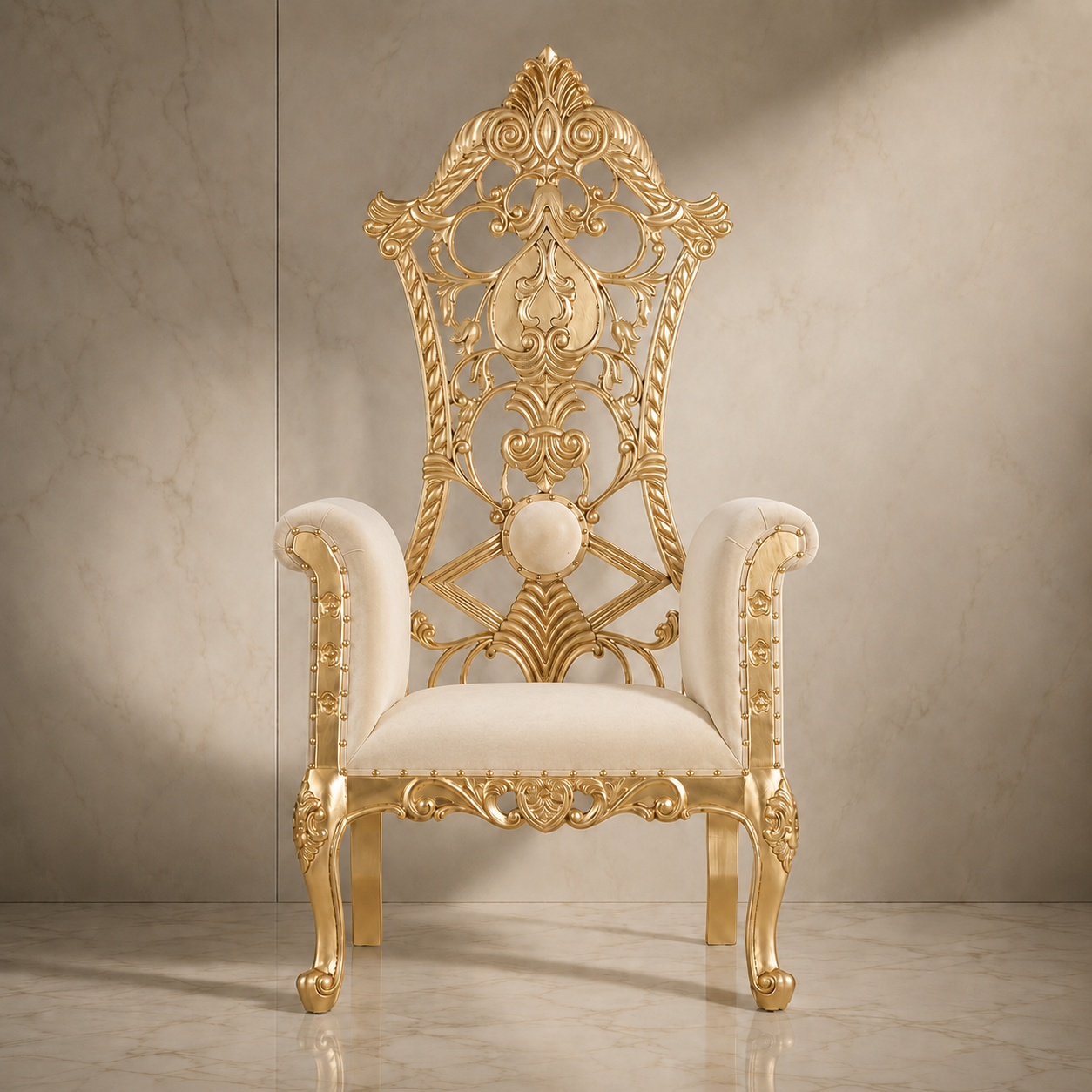 Silla del trono real de la reina Amina