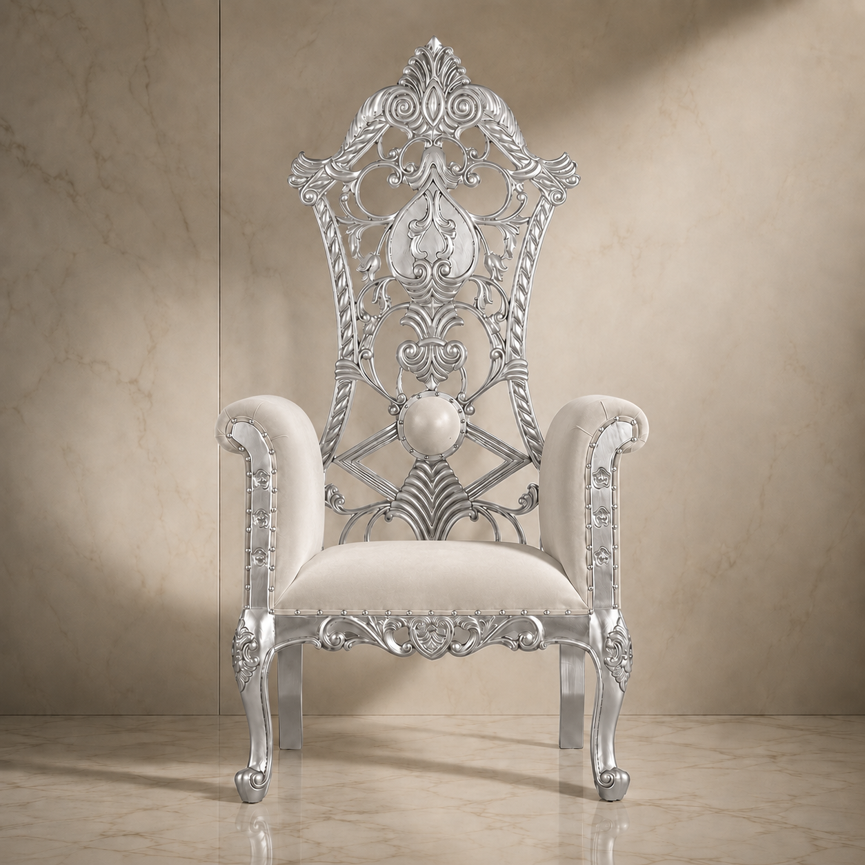 Silla del trono real de la reina Amina