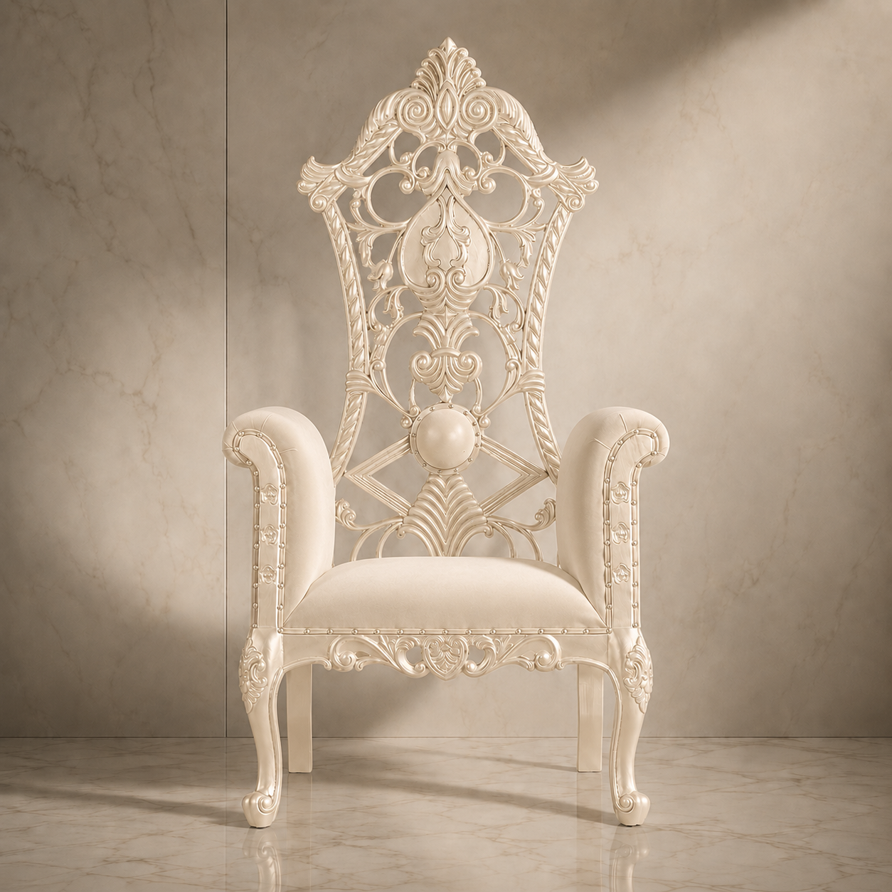 Silla del trono real de la reina Amina