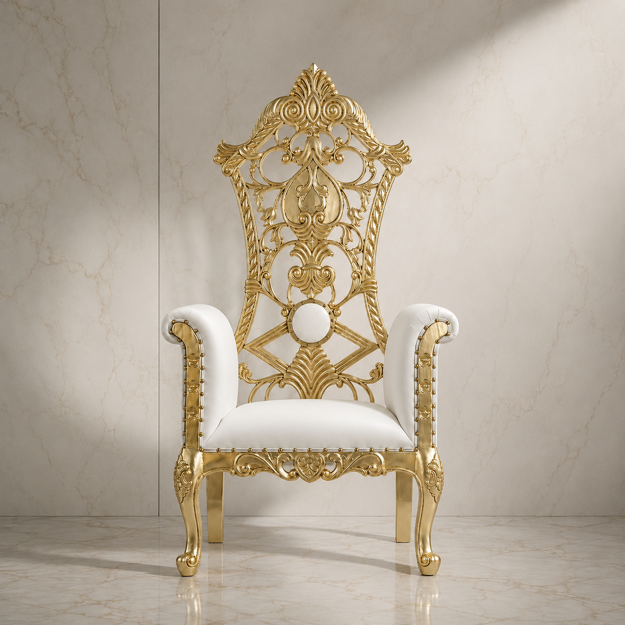 Silla del trono real de la reina Amina