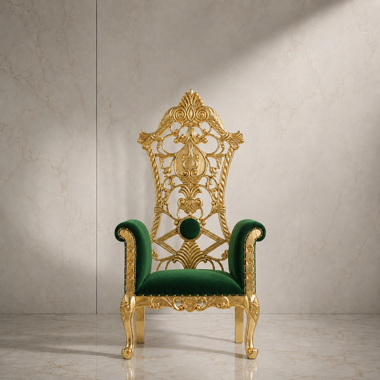 Silla del trono real de la reina Amina