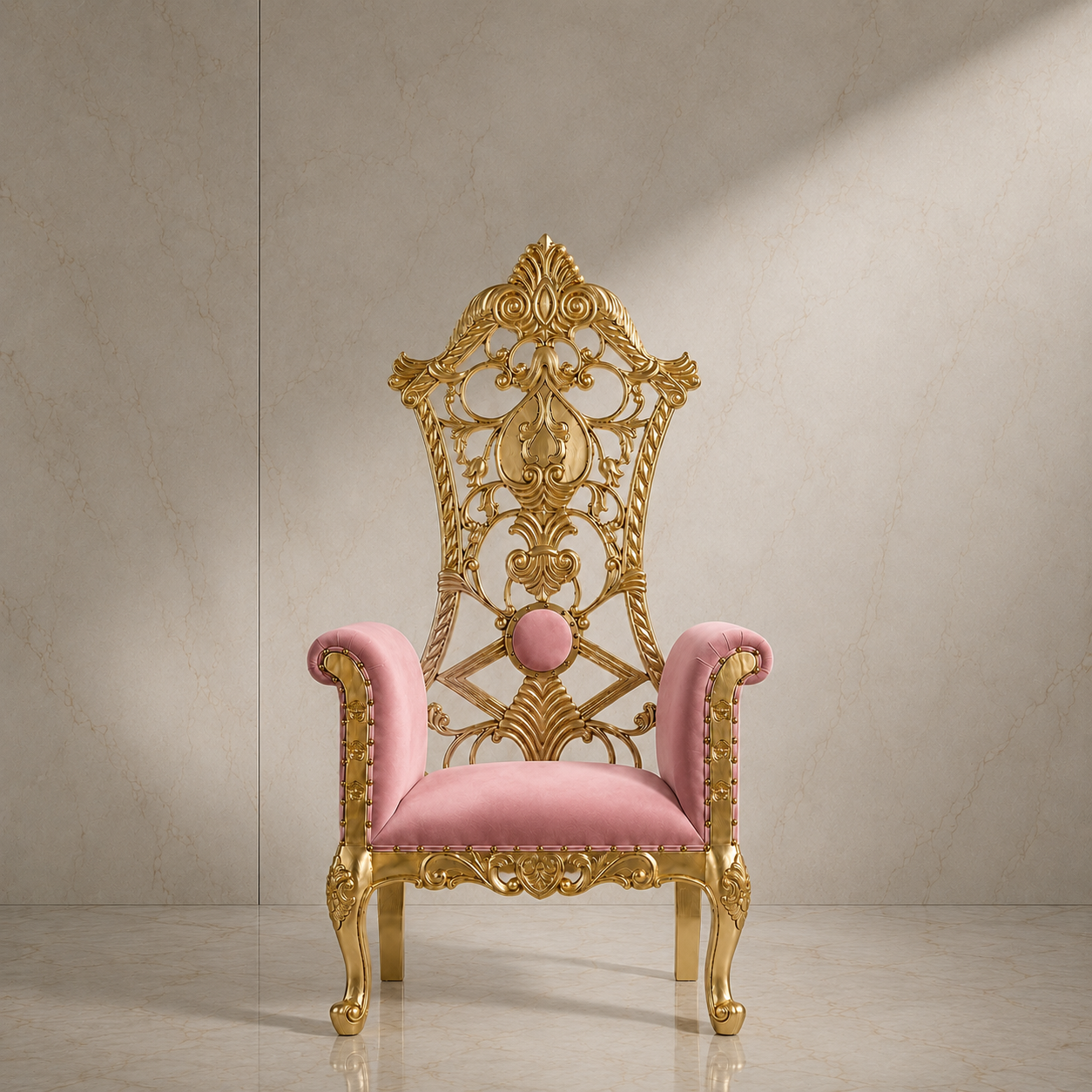 Silla del trono real de la reina Amina