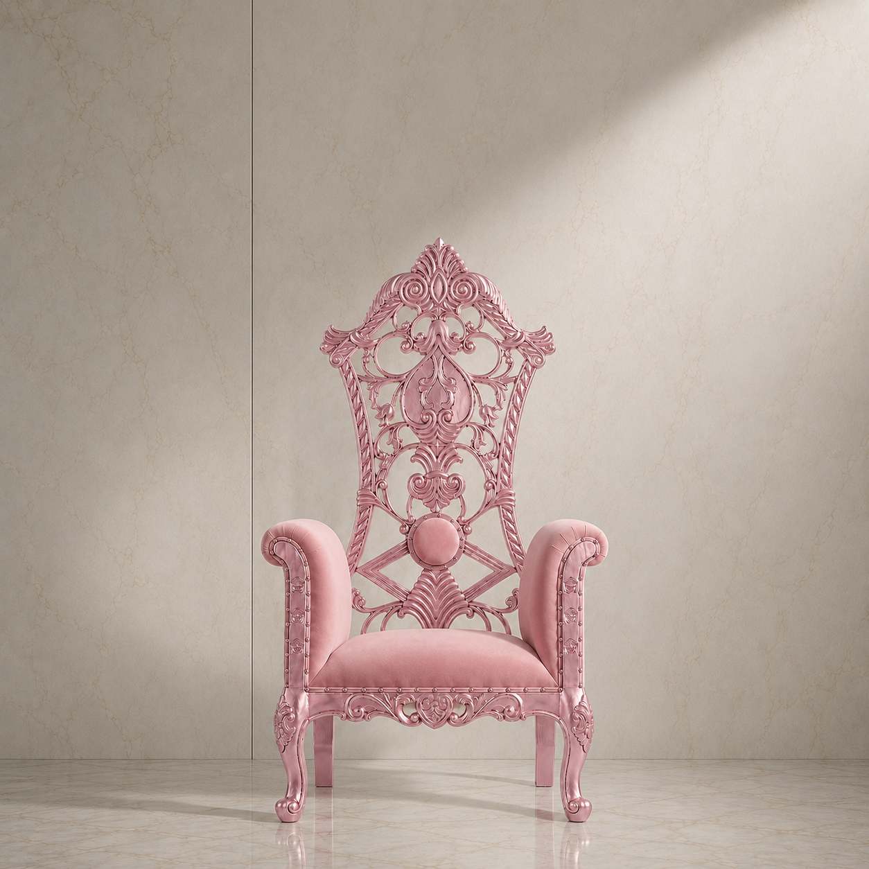 Silla del trono real de la reina Amina