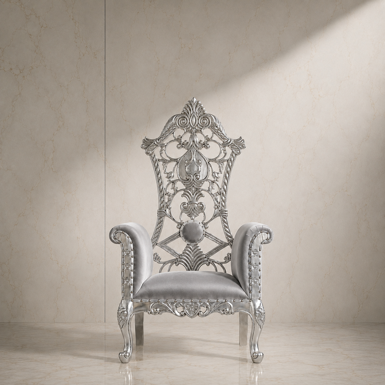 Silla del trono real de la reina Amina