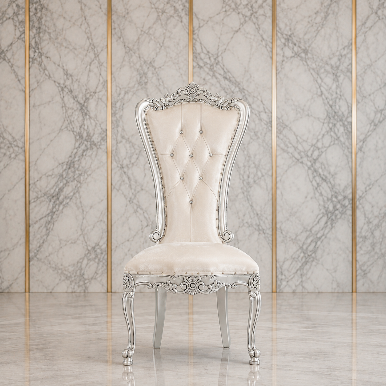 Sillón sin brazos con acento Valentina