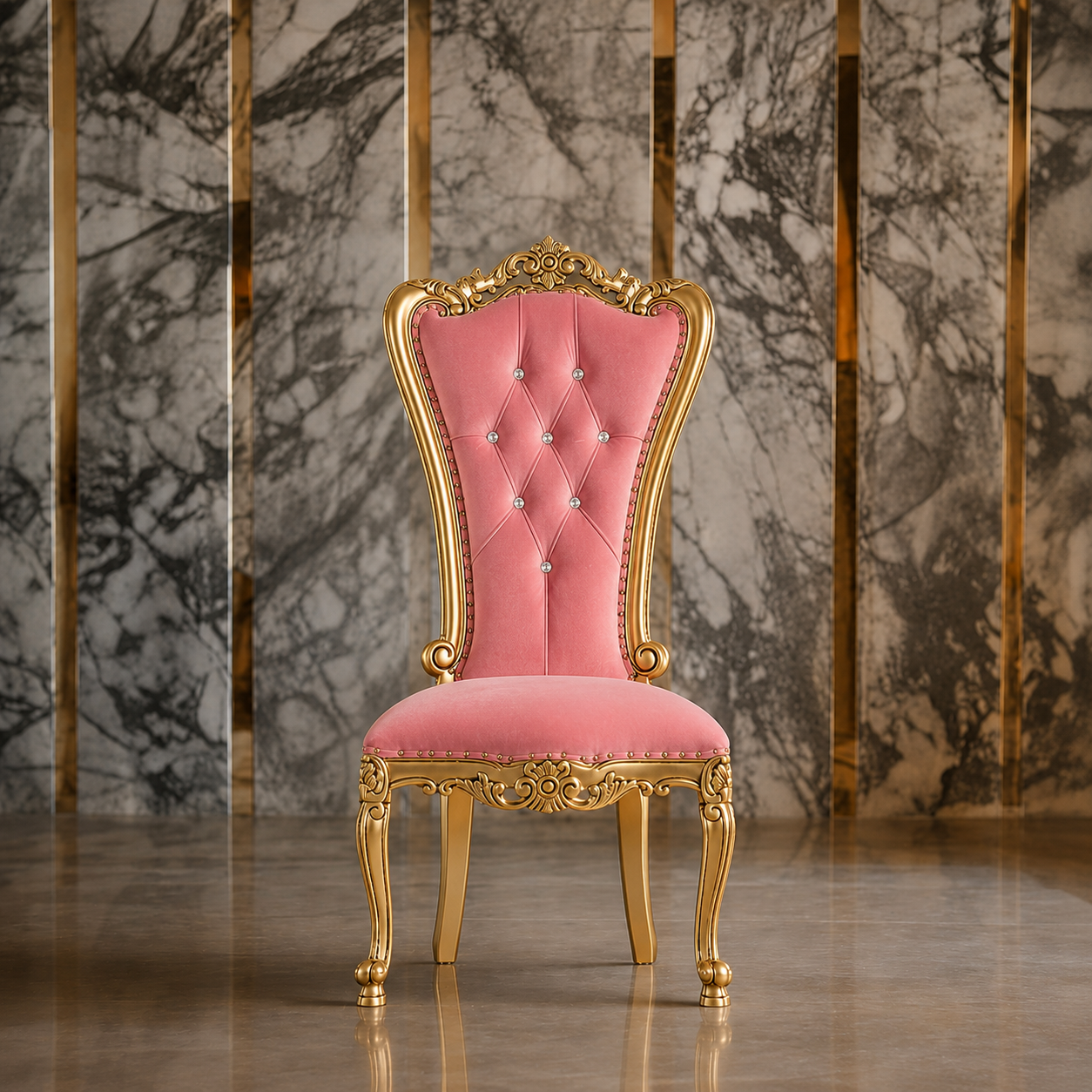 Sillón sin brazos con acento Valentina