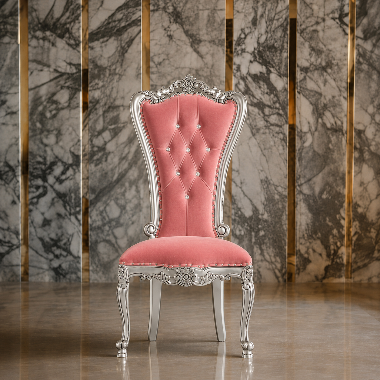Sillón sin brazos con acento Valentina