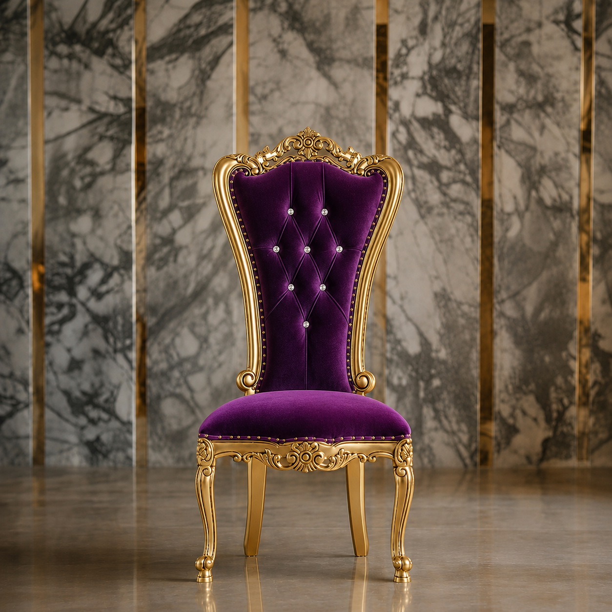 Sillón sin brazos con acento Valentina