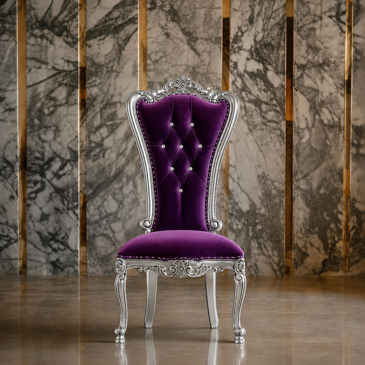 Sillón sin brazos con acento Valentina