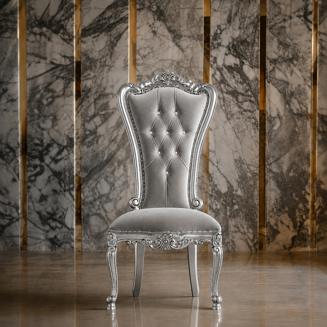 Sillón sin brazos con acento Valentina