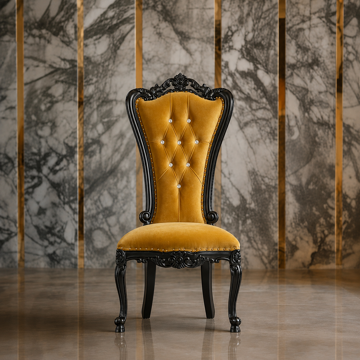 Sillón sin brazos con acento Valentina