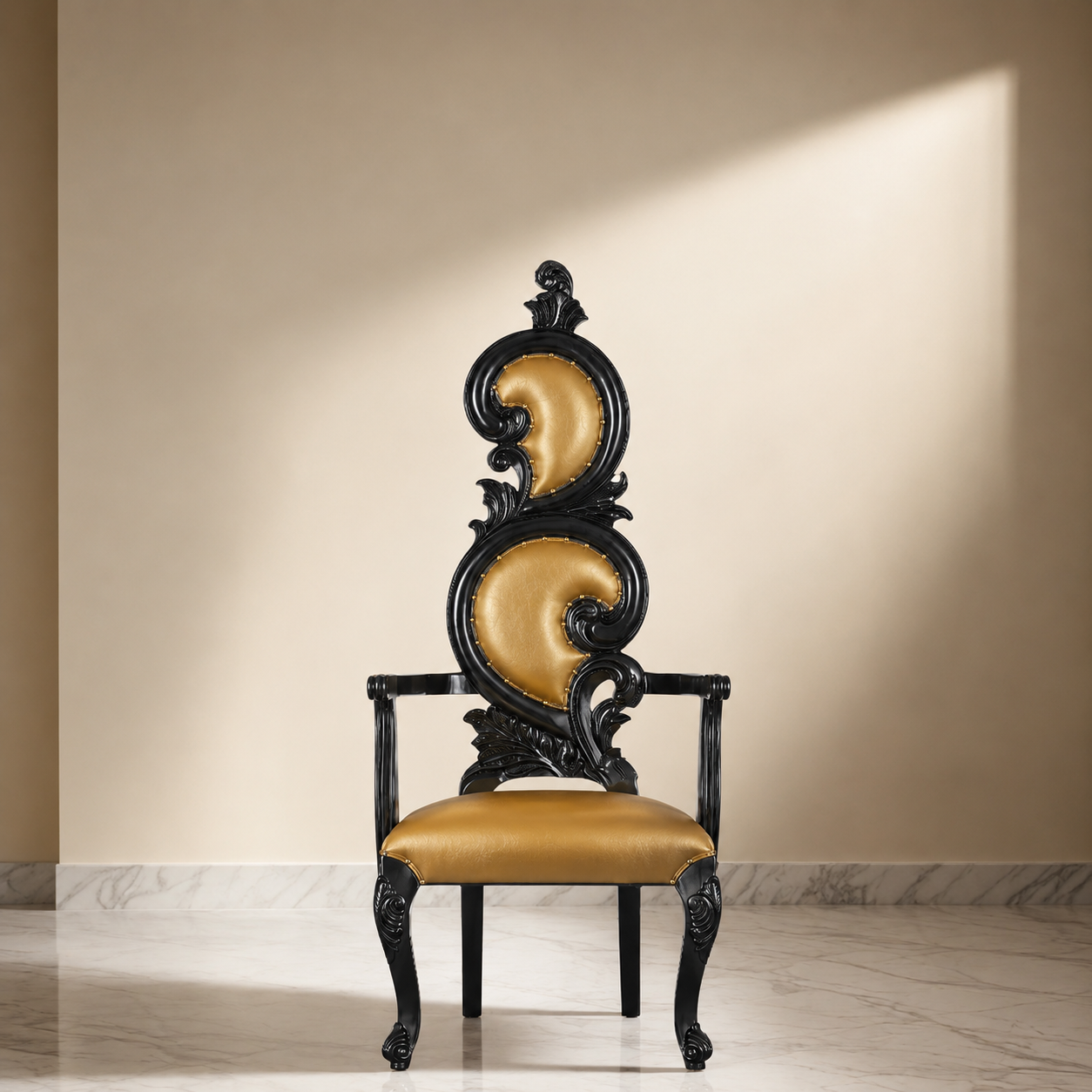 Silla trono con acento Serpentine (par)