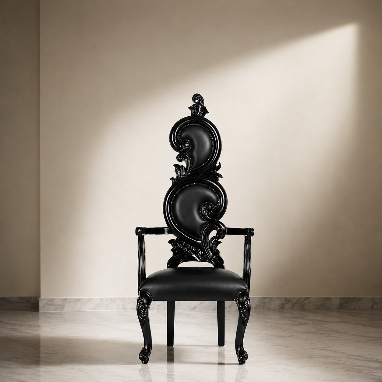 Silla trono con acento Serpentine (par)