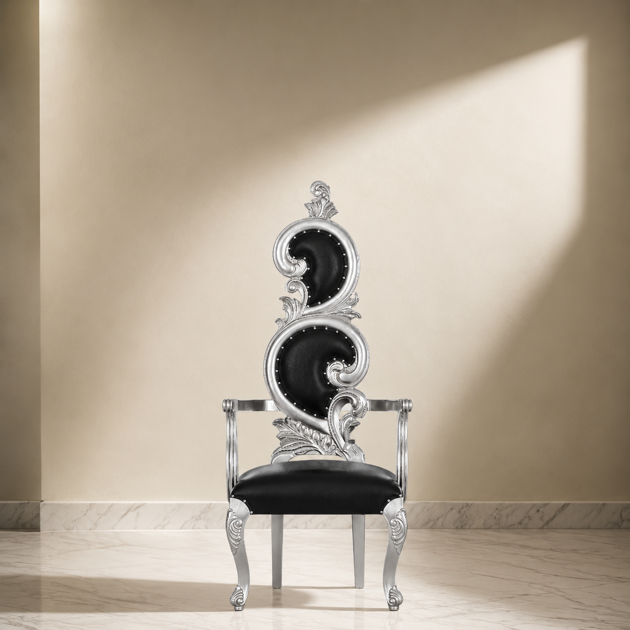Silla trono con acento Serpentine (par)