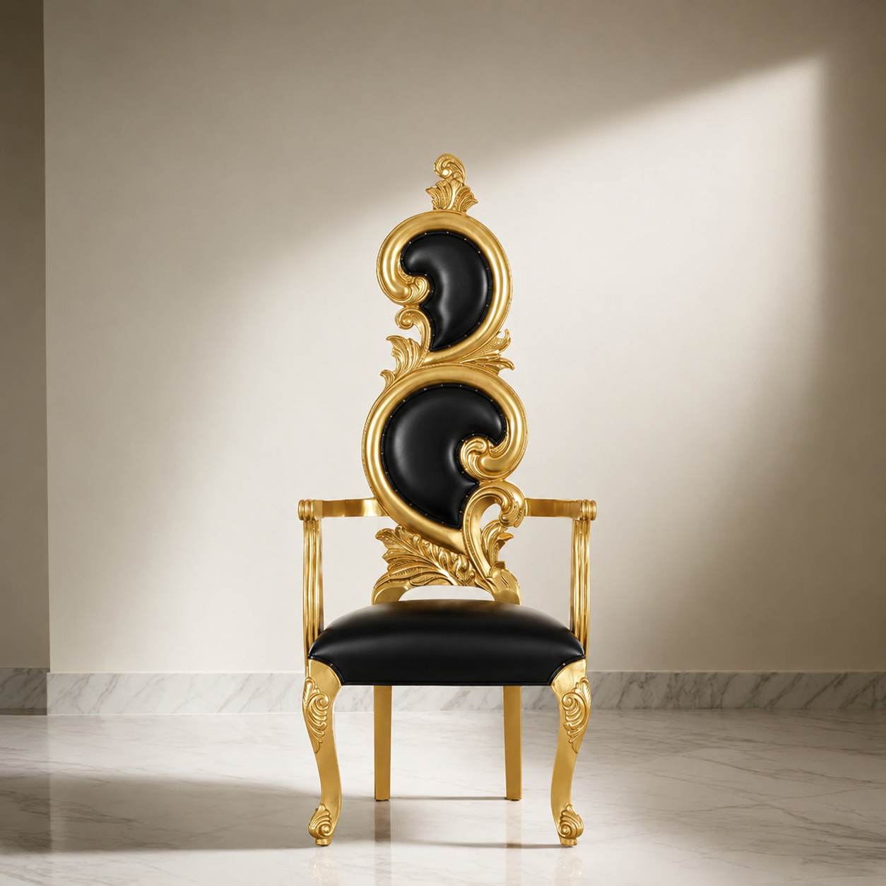 Silla trono con acento Serpentine (par)