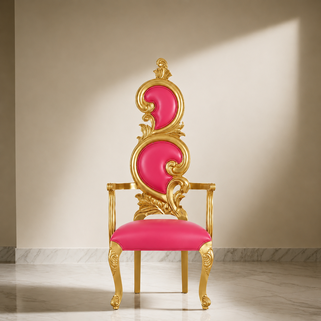 Silla trono con acento Serpentine (par)