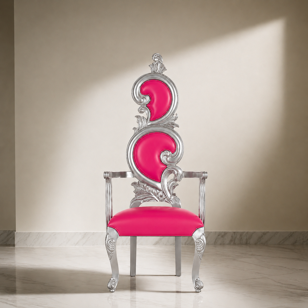 Silla trono con acento Serpentine (par)