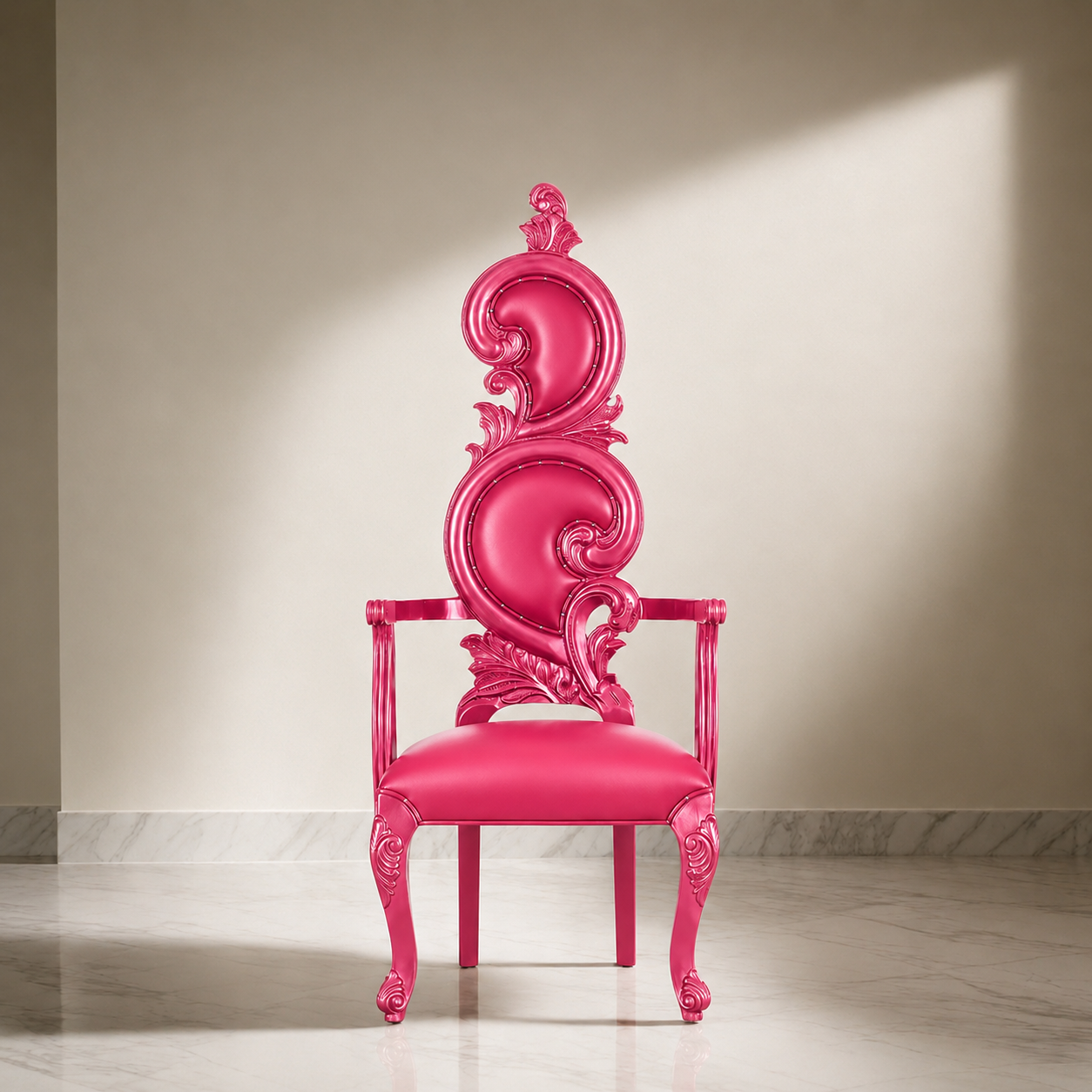 Silla trono con acento Serpentine (par)