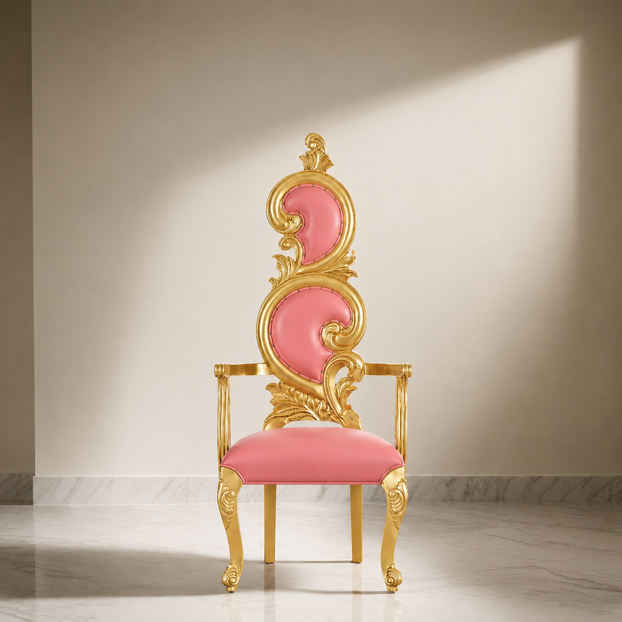 Silla trono con acento Serpentine (par)