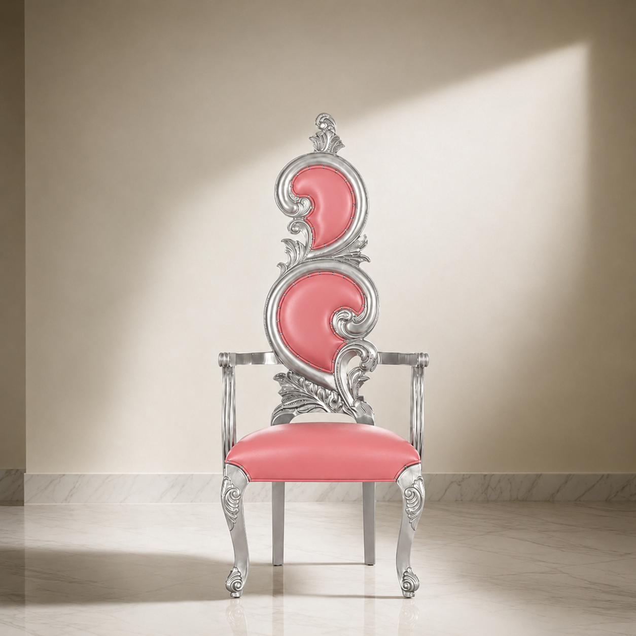Silla trono con acento Serpentine (par)