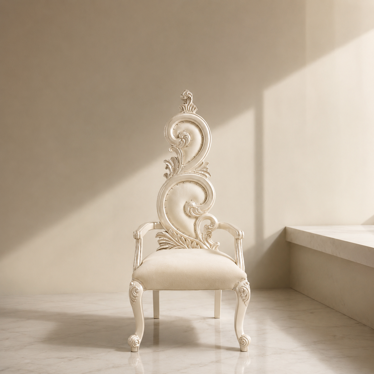 Silla trono con acento Serpentine (par)